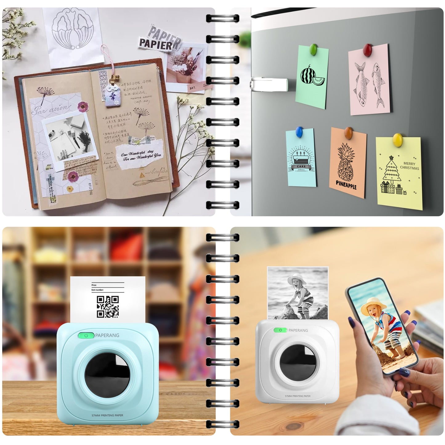 Pocket Portable Thermal Label Printer: Smart Bluetooth Sticker Maker  طابعة الملصقات الحرارية المحمولة للجيب مع خاصية البلوتوث الذكية