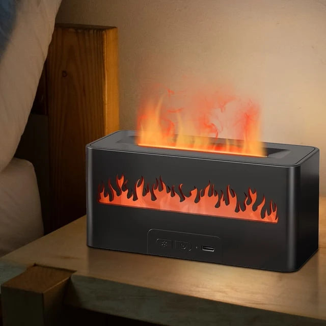Ultrasonic Flame Humidifier | Simulated Flame Desktop Air Humidifier - جهاز ترطيب الهواء بالموجات فوق الصوتية بتصميم اللهب الوهمي