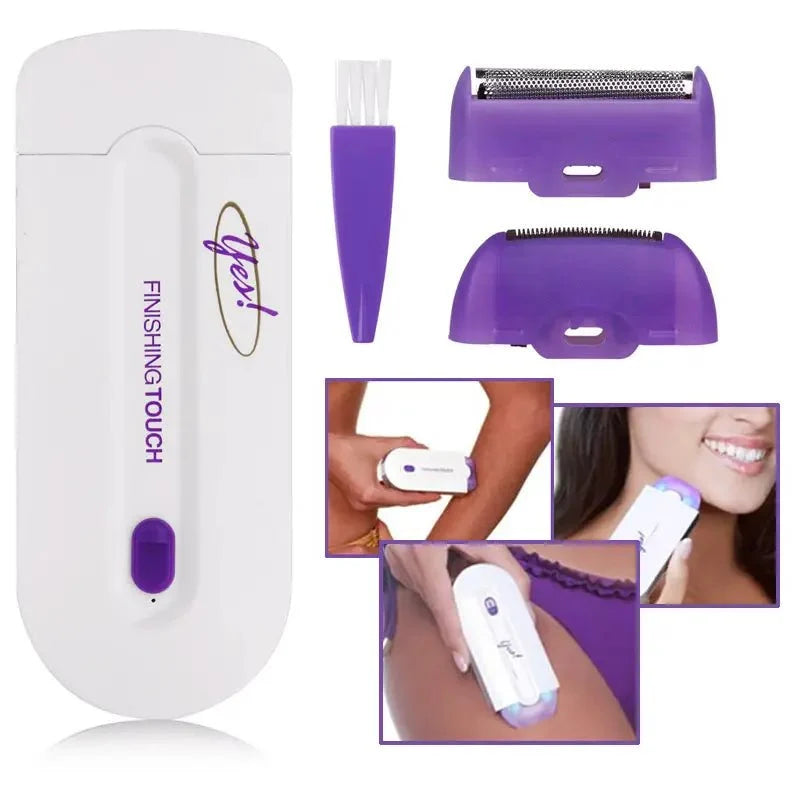Finishing Touch Hair Epilator: Pain-Free Rechargeable Hair Remover  جهاز إزالة الشعر بدون ألم بتقنية الاستشعار الضوئي للبشرة الحساسة