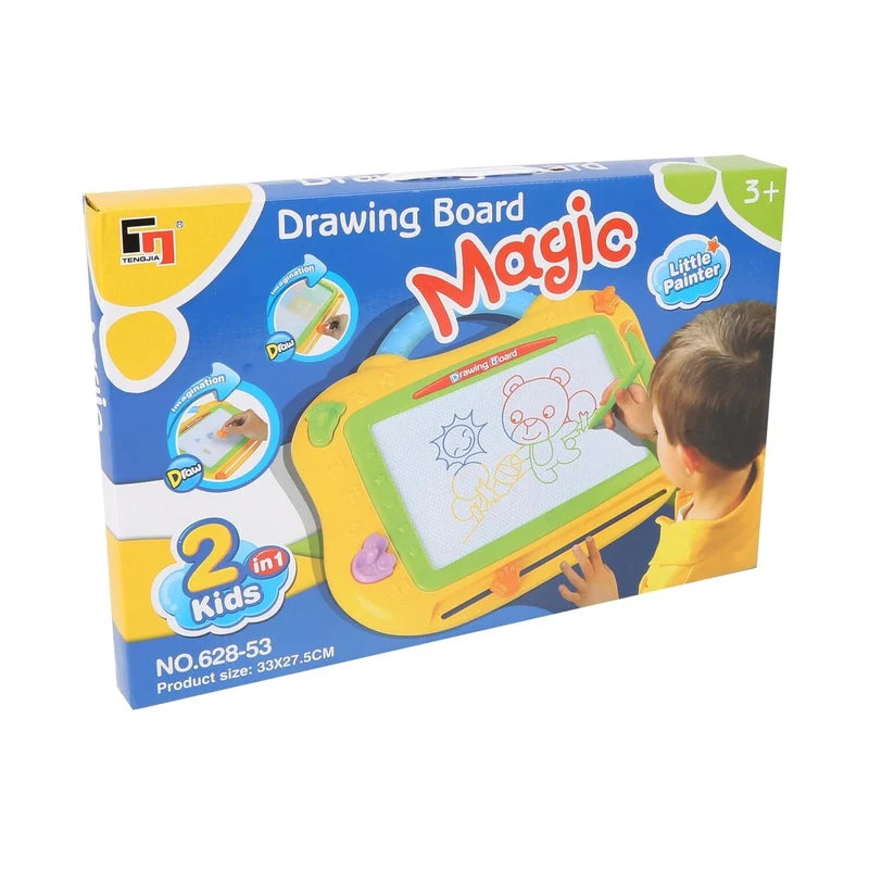Kids Drawing Magic Board: Erasable Magnetic Sketch Pad  لوحة الرسم المغناطيسية السحرية للأطفال للتلوين والإبداع بدون فوضى