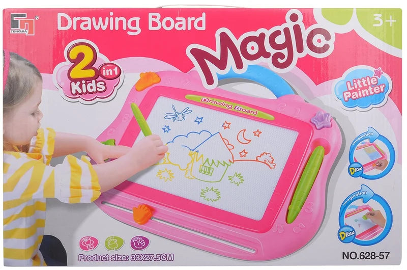 Kids Drawing Magic Board: Erasable Magnetic Sketch Pad  لوحة الرسم المغناطيسية السحرية للأطفال للتلوين والإبداع بدون فوضى