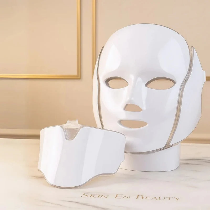 LED Photon Rejuvenation Face Mask – 7 Color Light Therapy for Anti-Aging, Acne & Skin Tightening | Home Spa Device قناع الوجه الضوئي LED لتجديد شباب البشرة – علاج بالضوء 7 ألوان لمكافحة الشيخوخة وحب الشباب وشد البشرة | جهاز سبا منزلي