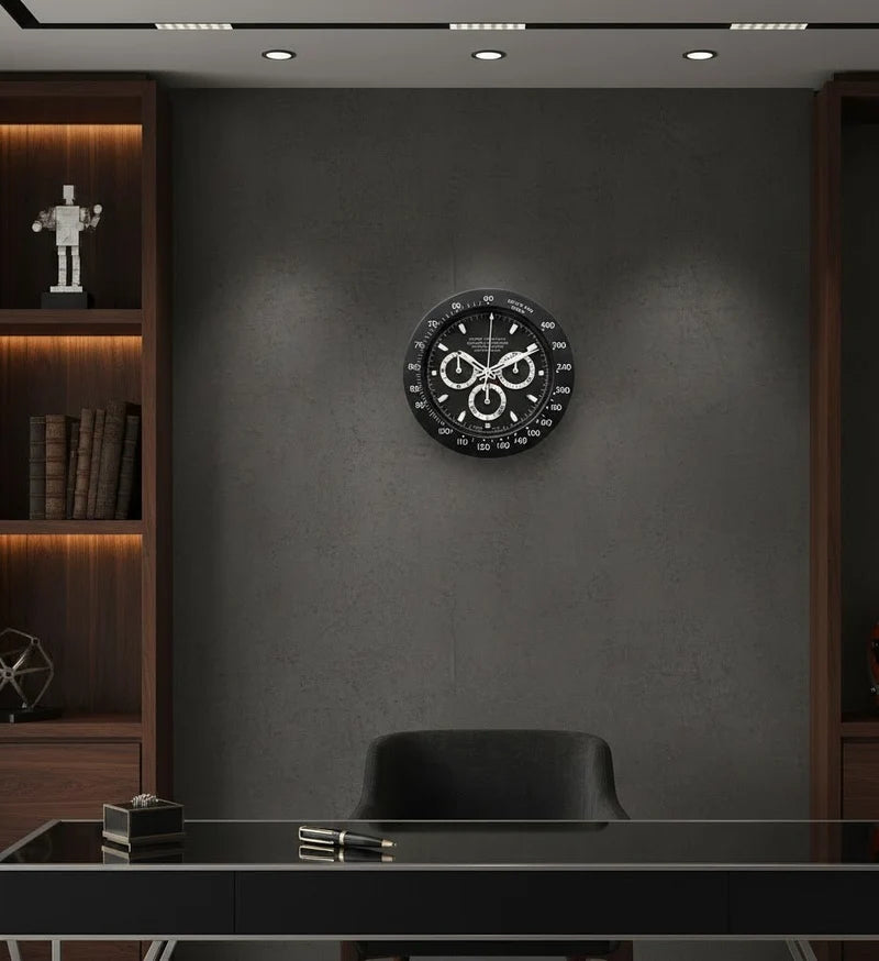 Luxury MasterTime Wall Clock Series | Rolex-Inspired Silent Designer Wall Clock - ساعة جدارية فاخرة بتصميم رولكس ماستر تايم | ساعة حائط صامتة بتصميم عصري