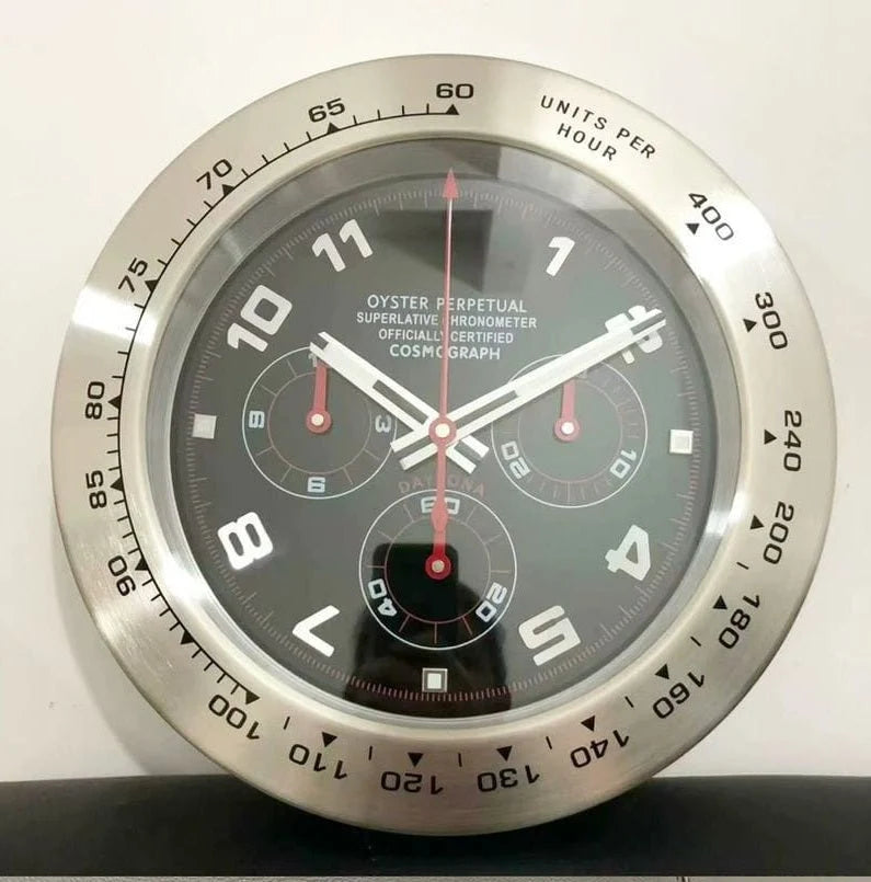 Luxury MasterTime Wall Clock Series | Rolex-Inspired Silent Designer Wall Clock - ساعة جدارية فاخرة بتصميم رولكس ماستر تايم | ساعة حائط صامتة بتصميم عصري