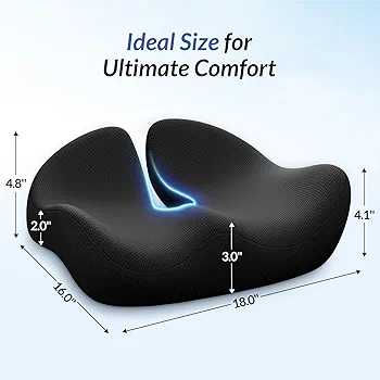 Pioneering Ergonomic Seat Cushion: Memory Foam Orthopedic Cushion  وسادة الجلوس المريحة والمبتكرة المصنوعة من الميموري فوم لدعم الظهر والعمود الفقري