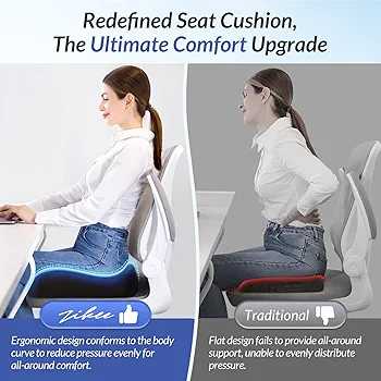 Pioneering Ergonomic Seat Cushion: Memory Foam Orthopedic Cushion  وسادة الجلوس المريحة والمبتكرة المصنوعة من الميموري فوم لدعم الظهر والعمود الفقري
