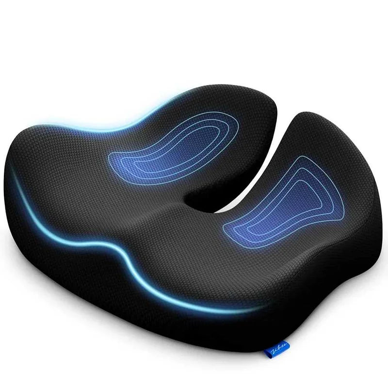 Pioneering Ergonomic Seat Cushion: Memory Foam Orthopedic Cushion  وسادة الجلوس المريحة والمبتكرة المصنوعة من الميموري فوم لدعم الظهر والعمود الفقري