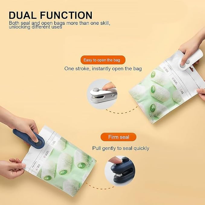 Portable Mini Sealing Machine | USB-Rechargeable Heat Sealer for Food & Snacks - جهاز إغلاق الأكياس المحمول والصغير | آلة لحام حراري قابلة لإعادة الشحن للأطعمة والوجبات الخفيفة