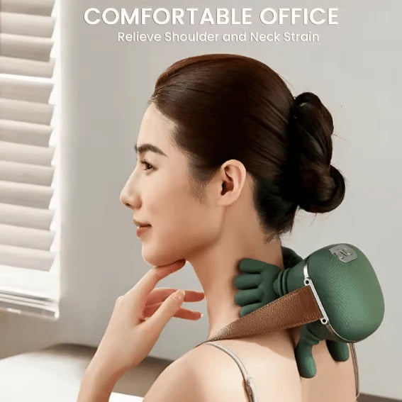 Shoulder & Neck Massager: Dual-Palm Kneading Relief Device  جهاز تدليك الرقبة والكتفين بتقنية الضغط والتدليك العميق