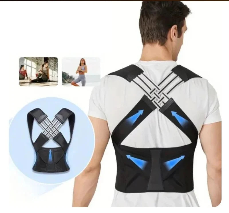 Sports Safety Posture Shaper: Ergonomic Back & Shoulder Support  مشذّب وحامي الظهر والكتفين الرياضي لتحسين القوام ودعم الاستقامة