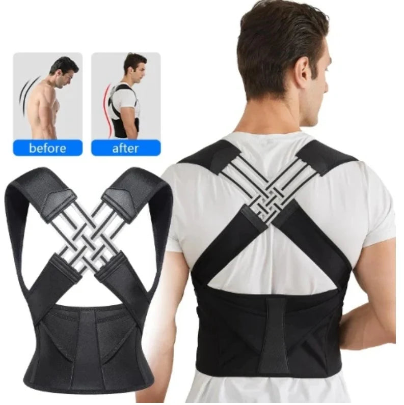 Sports Safety Posture Shaper: Ergonomic Back & Shoulder Support  مشذّب وحامي الظهر والكتفين الرياضي لتحسين القوام ودعم الاستقامة