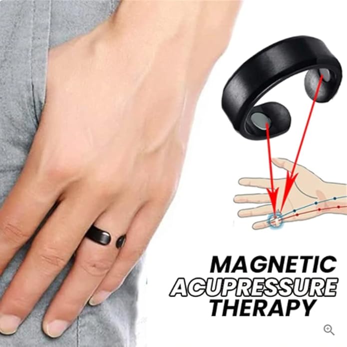 Therapeutic Magnetic Ring | Adjustable Wellness & Pain Relief Ring - خاتم مغناطيسي علاجي | خاتم العافية وتخفيف الآلام القابل للتعديل