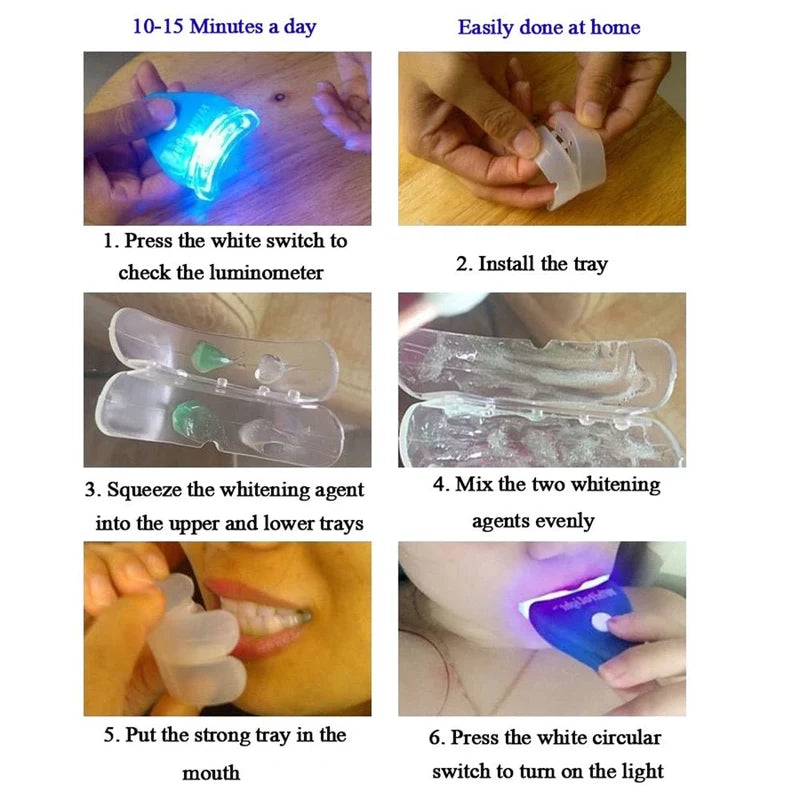 Ultimate Tooth Whitening System: Portable Dental Brightening Kit  نظام تبييض الأسنان المتقدم للحصول على ابتسامة مشرقة وجذابة