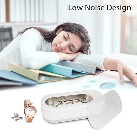 Ultrasonic Glasses & Jewelry Cleaner: Portable Deep Cleaning Tank  منظف النظارات والمجوهرات بالموجات فوق الصوتية للتنظيف العميق والشامل