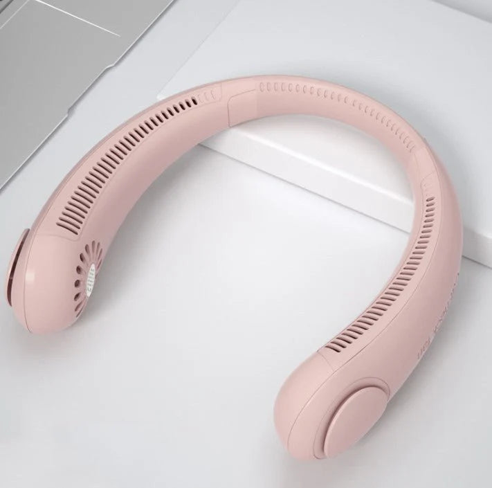 Vaneless Neck Hanging Fan: 360° Bladeless Wearable Personal Cooler  مروحة الرقبة المعلقة بدون شفرات لتبريد شخصي شامل ومريح