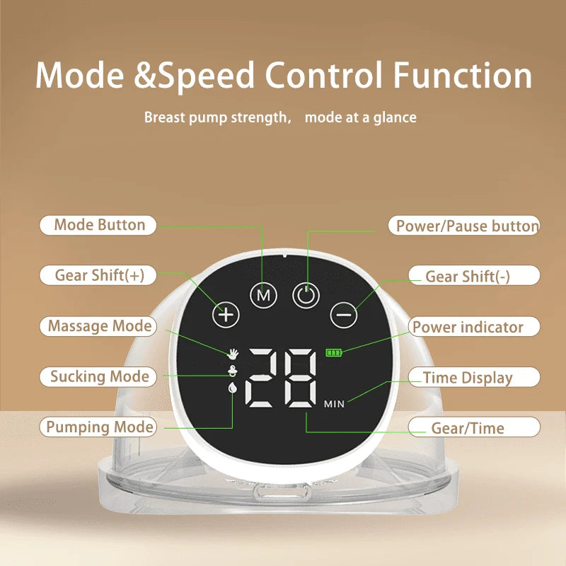 Wearable Electric Breast Pump (MY-376): Hands-Free Compact Pump  مضخة الثدي الكهربائية القابلة للارتداء بدون استخدام اليدين